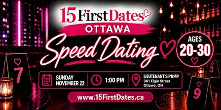 15FirstDates Ottawa Speed Dating (Age 20-30)