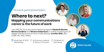 Where to next? Mapping your communications career & the future of work