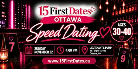 15FirstDates Ottawa Speed Dating (Age 30-40)