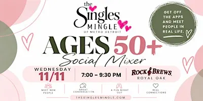 The Singles Mingle | Ages 50+ Social Mixer at Rock & Brews in Royal Oak
