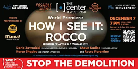 CWP Film Center Presents: How I See It: Rocco