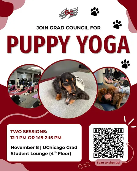 Graduate Council Presents: Puppy Yoga