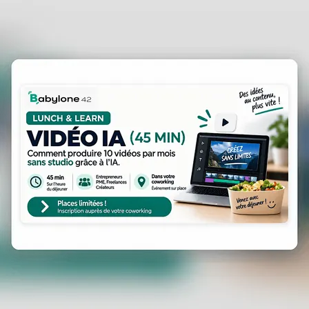 Lunch & Learn Vidéo IA : Produire 10 vidéos par mois sans studio.