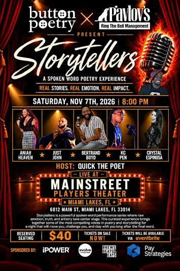 Button Poetry & Ring The Bell Mgmt Present Storytellers