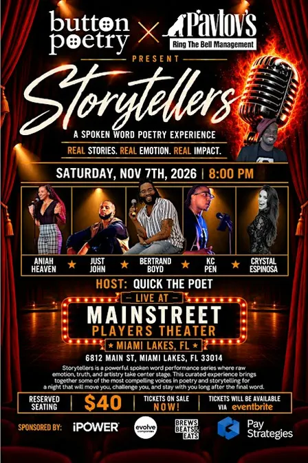 Button Poetry & Ring The Bell Mgmt Present Storytellers