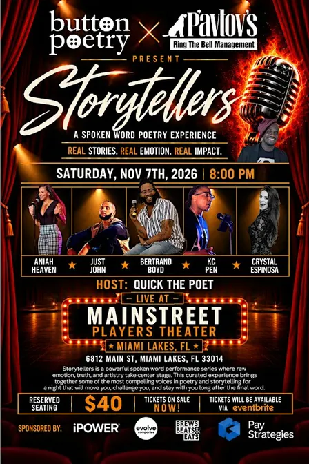 Button Poetry & Ring The Bell Mgmt Present Storytellers
