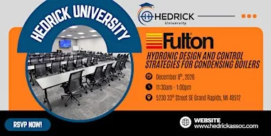Hedrick University:  Hydronic Design and Control Strategies for Condensing