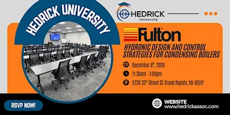 Hedrick University:  Hydronic Design and Control Strategies for Condensing