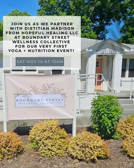 Yoga Class + Nutrition Talk by RD at Boundary Street Wellness Collective