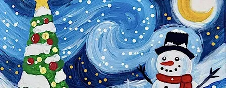 Starry Night Snowman Paint Party