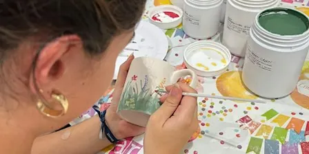 Paint and Sip pottery Ceramics Sunday with 2 for 1 tickets offer