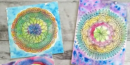 Mini messy mandalas art workshop