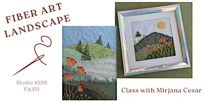 Slow stitch workshop - Fiber Art Landscape