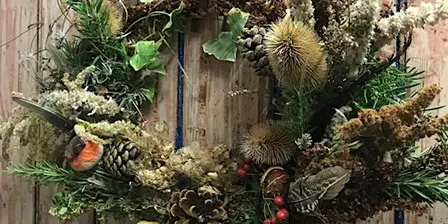 2 for £30 Autumnal wreath-making workshop with free prosecco & cake!