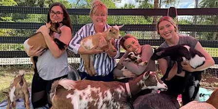 Fun Goat Yoga with Baby Goats, Farm Tour, Unique Attraction in Palm Beach