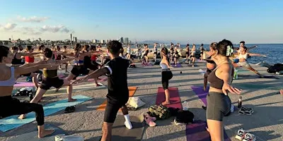 Sunrise Yoga by the Sea.  All levels. Espigón de Bogatell