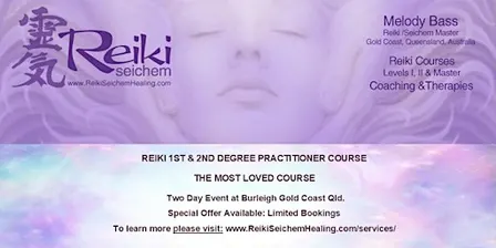 Usui Reiki Level 1 & 2 Practitioner Course Burleigh Waters Gold Coast