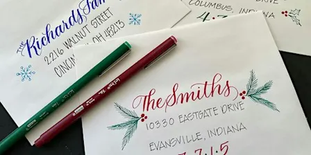 Hand Lettering Your Holiday Envelopes