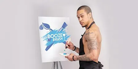 Booze N' Brush Next to Naked Sip n' Paint Indianapolis, IN - Exotic Male Model Painting Event