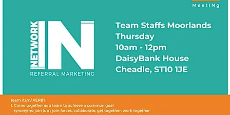 NetworkIN Team Staffs Moorlands Fortnightly Meeting