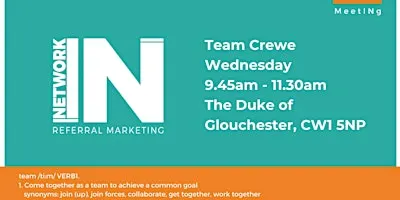 NetworkIN Team Crewe Brunch Fortnightly Meeting