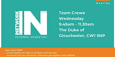 NetworkIN Team Crewe Brunch Fortnightly Meeting