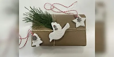 Working with air dry clay - Christmas tags and decorations