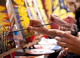 Sip & Paint. 2h fun with art, music, unlimited wine and snacks and sea view