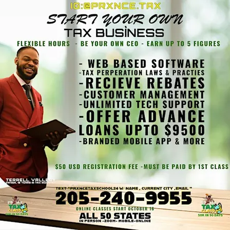 LEARN HOW TO START YOUR OWN TAX BUSINESS AND MAKE UP TO 50k IN 90 DAYS