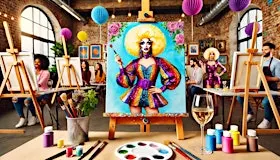 Drag Queen Sip and Paint Myrtle Beach The Drag Queen Paint experience