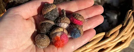 Felted Acorns from Fluffy Sheep