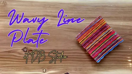 Wavey Line Plate | Fused Glass