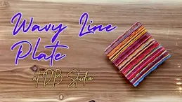 Wavey Line Plate | Fused Glass