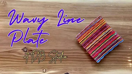 Wavey Line Plate | Fused Glass