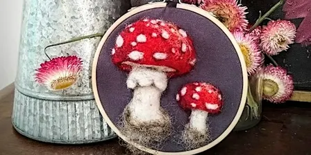 Beginner Needle felted toadstool workshop (Age 16+)
