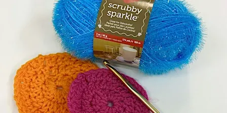 Crochet Round Scrubby - Pearl City