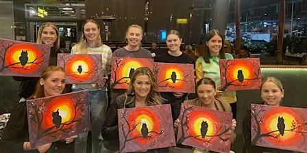 Meet new Friends on Paint and sip and Make friends fun session