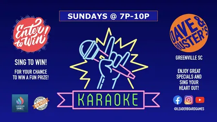 Karaoke Night SUNDAY 7p-10p | Dave & Buster's - Greenville SC