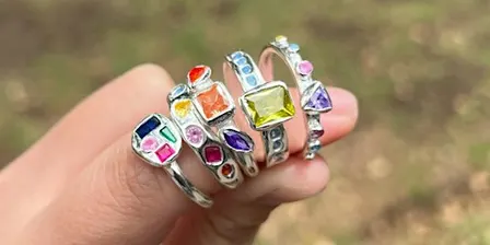 Adelaide CBD Jewellery Workshop-Organic 999 Silver Ring Making with Stone