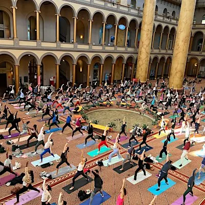 Yoga + Sound Experience at National Building Museum