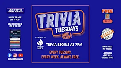 Trivia Night | Dave & Buster's Rancho Mirage CA - TUE 7p @LeaderboardGames