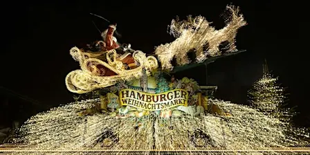 Der Weihnachtsmarkt am Hamburger Rathaus