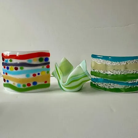 Fused Glass Candle Holder craft workshop in Montgomery County, Md.