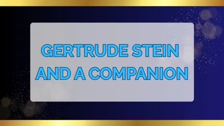 Walnut Street Theatre's Gertrude Stein and a Companion