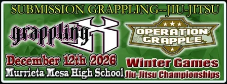 Grappling X 12/12/2026 Winter Games Jiu Jitsu Championships, Murrieta, CA